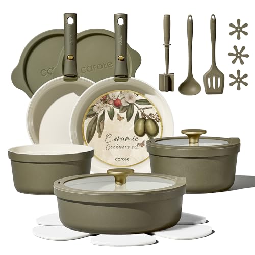21pcs Ceramic Cookware Sets