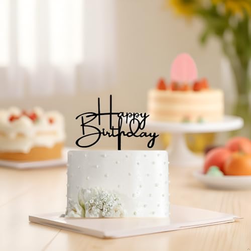 Happy Birthday Cake Topper for Birthday Party Decorations
