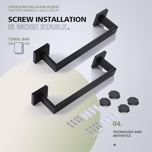 12 Inch Single Towel Bar (2 Count)