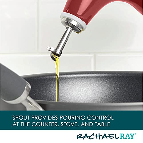 Ceramic EVOO Oil and Vinegar Dispensing Bottle with Spout