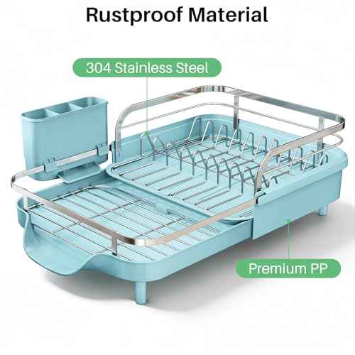 Expandable Dish Drying Rack for Kitchen Counter