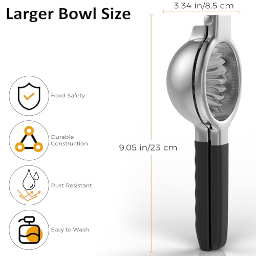 Lemon Squeezer 304 Stainless Steel Large Metal Manual Citrus Juicer