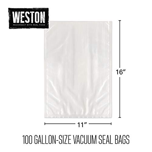 11" x 16" Gallon Vacuum Sealer Bags For Meal Prep & Sous Vide (100 Count)