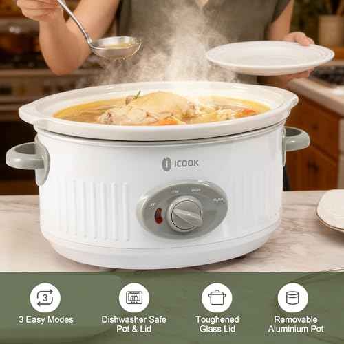 4.0 Quart Slow Cooker with Ceramic Nonstick Coating