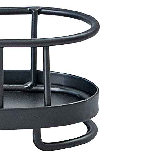 Yumi Small Three Tier Spice Rack Black for Countertop Cabinets Cupboards Kitchens