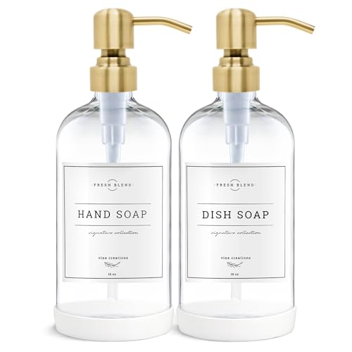 Clear Glass Soap Dispenser (2 Count)