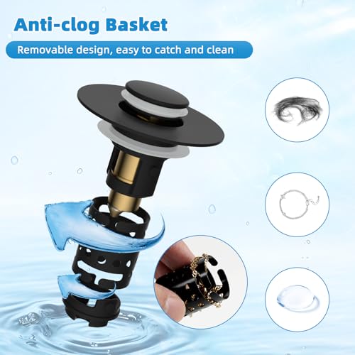 2PCS Universal Bathroom Sink Drain Strainer Hair Catcher