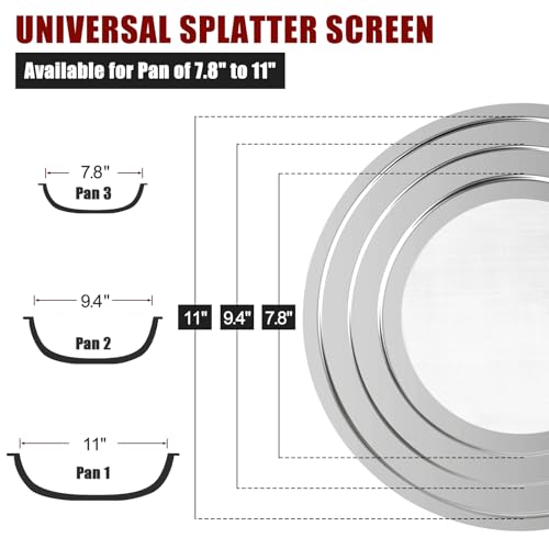 Stainless Steel Splatter Screen for Frying Pan