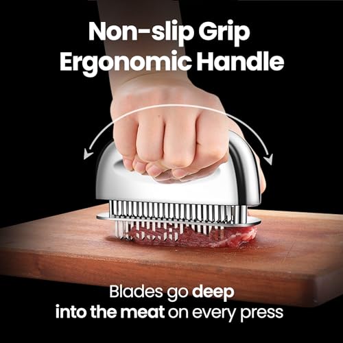 Meat Tenderizer Tool with 60 Stainless Steel Sharp Needles