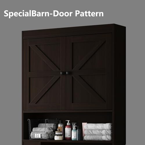 32.3''W Over The Toilet Storage Cabinet with Barn Doors