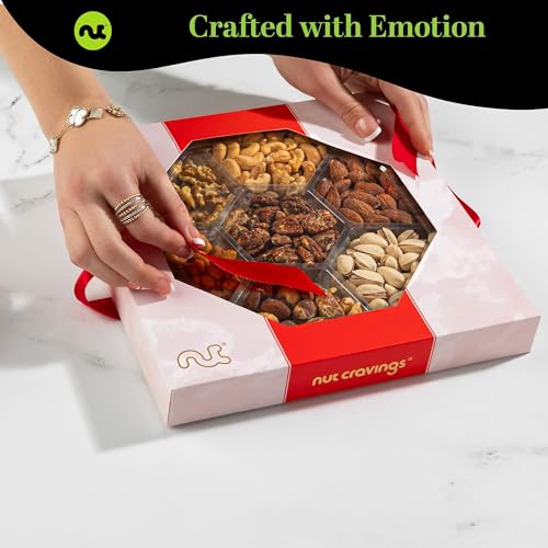 Mixed Nuts Gift Basket in Red Gold Box (16 Ounce)