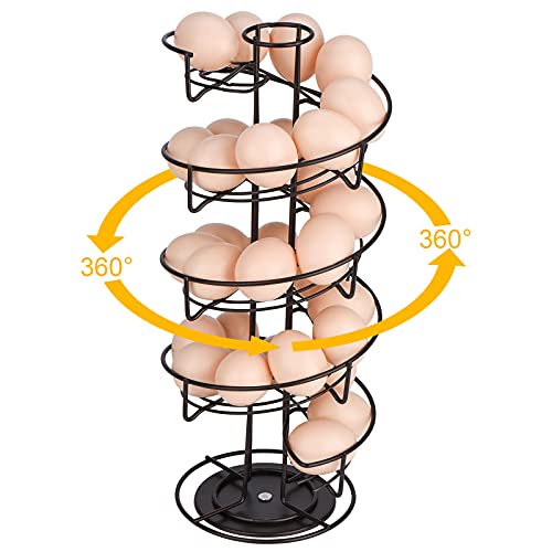 Spiral Design Metal Egg Skelter Dispenser Rack