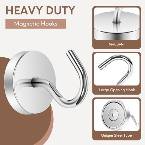 Magnetic Hooks Large Opening (6 Count)