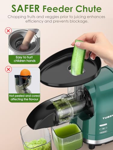 Cold Press Juicer Machine Slow Masticating Extractor for Celery Wheatgrass Spinach Ginger Cucumber Kale