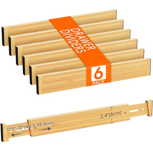 2.4" Kitchen Drawer Dividers (6 Count)