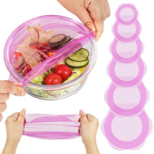 Silicone Stretch Lids for Food Storage in Fridge (6 Count)