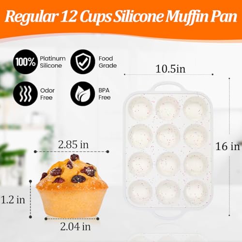 Silicone Muffin Pan for Baking with Metal Reinforced Frame