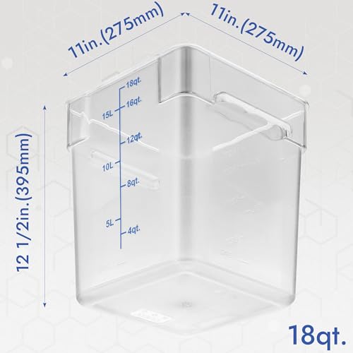 4 Pack Food Storage Containers with Blue Lids (4 Count)