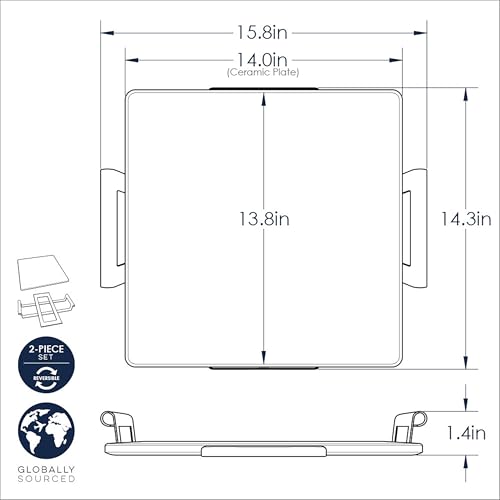 14 Inch Square Pizza and Baking Stone