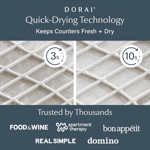 Home Collapsible Dish Drying Rack with Stone Dish Pad