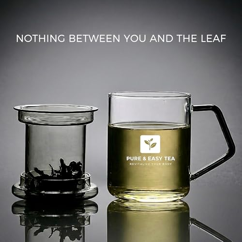 Glass Tea Infuser Mug with Lid