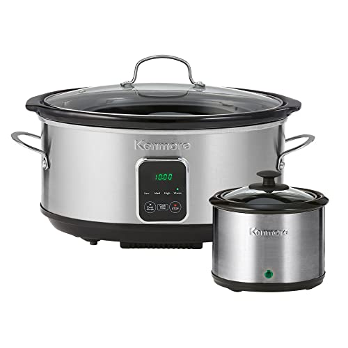 Kenmore 80010 7 Quart Slow Cooker with Dipper in Stainless Steel