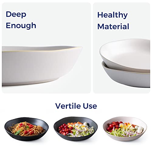 9.75'' Large Ceramic Pasta Bowls (6 Count)