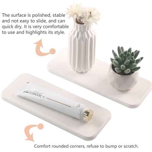 2Pcs Stone Soap Trays Water Absorbing Diatomite Coaster (2 Count)