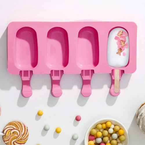 2 Set Silicone Popsicle Molds with 100 Sticks (2 Count)