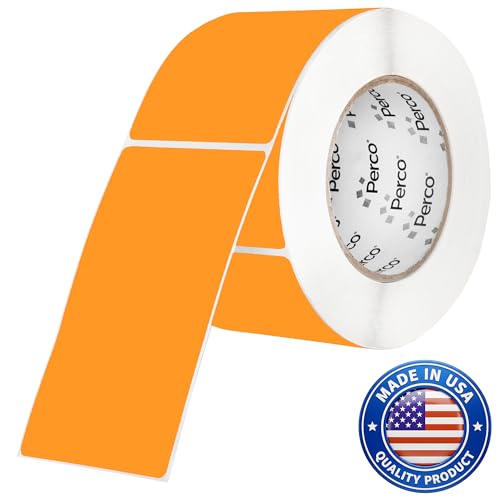 Neon Orange 3x5 Inch Perforated Sticker Labels