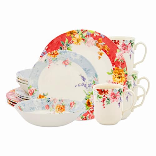 16 Piece Porcelain Dinnerware Set for 4