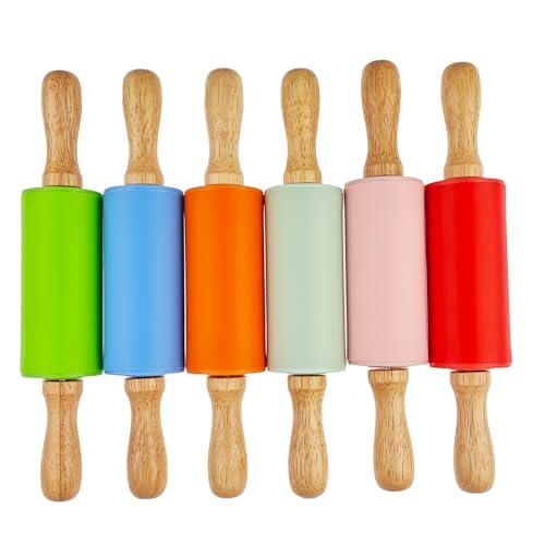 6 Pack Small Rolling Pin for Kids
