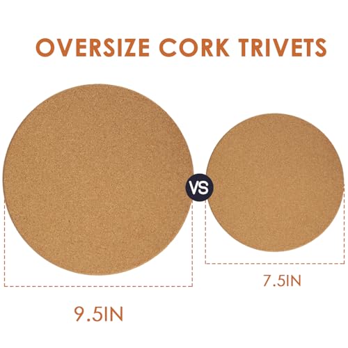 4 Pack Cork Trivets for Hot Dishes (4 Count)