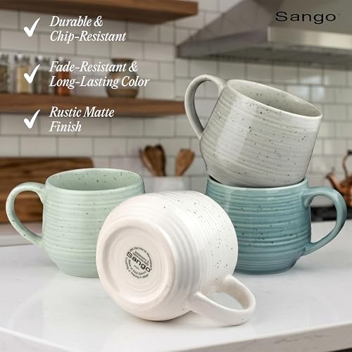 Siterra Artist's Blend 17 oz. Stoneware Mug Set (4 Count)