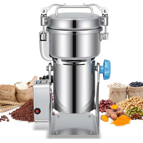 Grain Mill 500g Commercial Spice Grinders Electric 1500W Stainless Steel Pulverizer Dry Grinder for Grinding Wheat