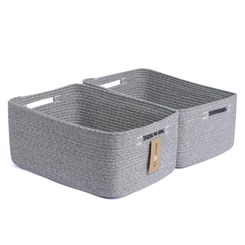 Large Storage Baskets for Shelves (2 Count)