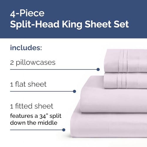 Flex Top Split Head King 4 Piece Sheet Set