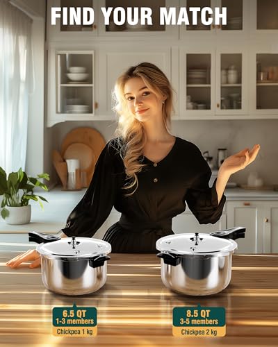 Pressure Cooker Stainless Steel 6.5 Qt