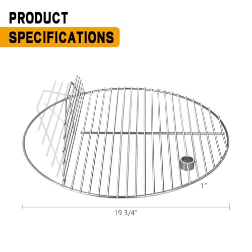 19.5" Cast Iron Round Grill Grate Grid for Pit Boss K24