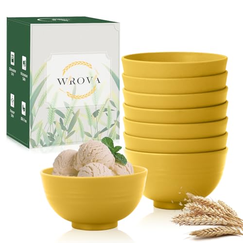 wheat straw icecream bowls 10oz set of 8