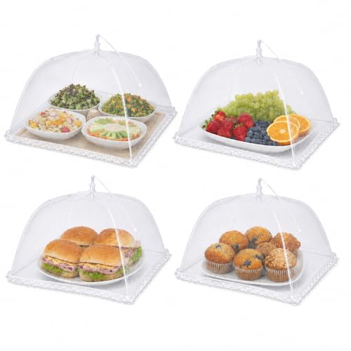 Pop Up Outdoor Food Covers to Keep Bugs Away (4 Count)