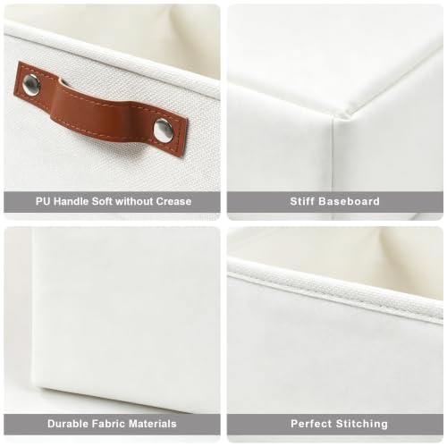 Storage Bins Large Fabric Storage Baskets for Shelves 3 Pack (3 Count)