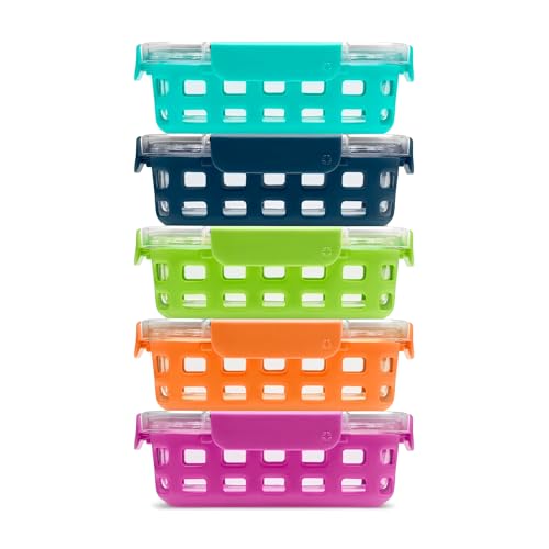 Duraglass 3.4 Cup Glass Meal Prep Containers (5 Count)
