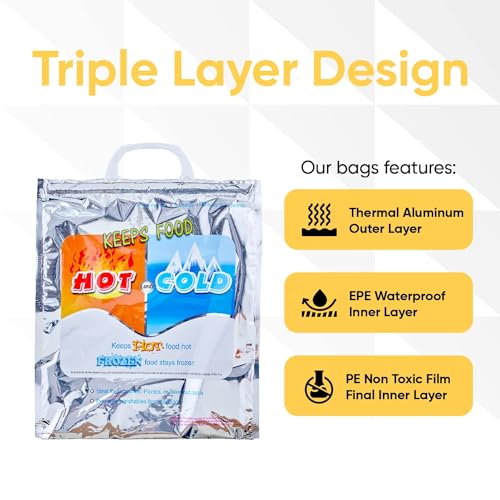 Hot & Cold Insulated Bags for Food Delivery & Grocery Shopping
