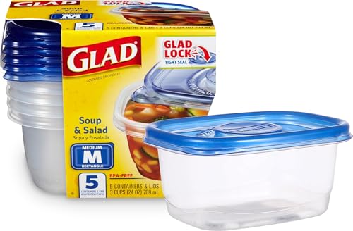 GladWare Medium Rectangle Food Storage Containers (5 Count)