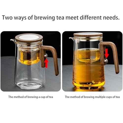 800ml+4 Cups Witchcraft Magic Glass Teapot with Infuser Strainer and Lid for Loose Leaf Tea Herbal
