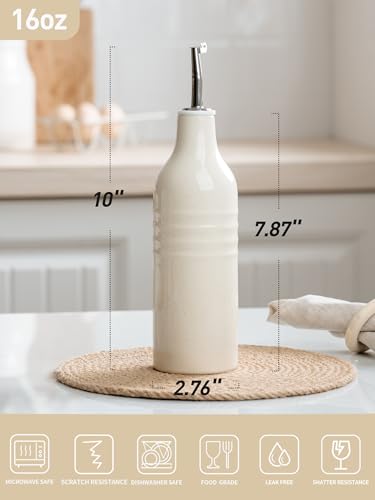 16oz Ceramic Oil Dispenser Bottle