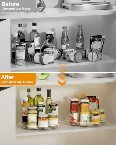 4 Pack Lazy Susan Organizer 9 inch Lazy Susan Turntable for Cabinet