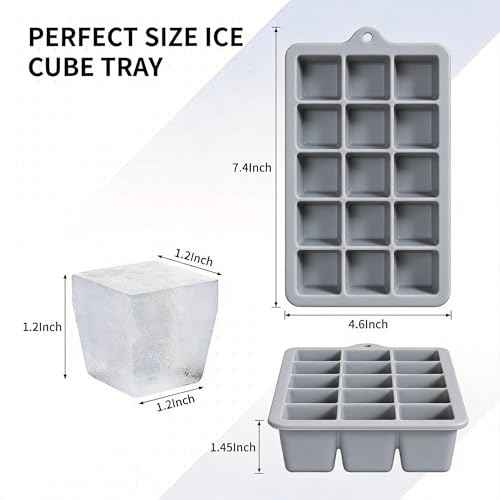 Silicone Ice Cube Tray 2 Pack (2 Count)