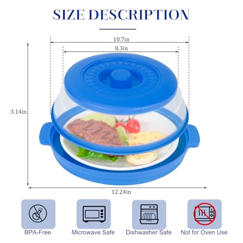 10.7 Inch Microwave Food Cover with Heat Insulation Mat